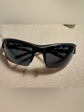 Black Sport Wrap Sunglasses - Sleek Matte Frame